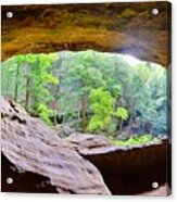 Looking Out Of Old Man's Cave Acrylic Print