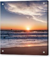Los Angeles Beach Sunset Acrylic Print