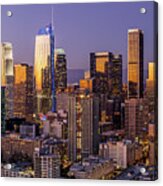 Los Angeles Twilight Wide View Acrylic Print