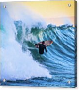 Lover's Point Surfing Acrylic Print