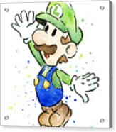 Luigi Watercolor Acrylic Print