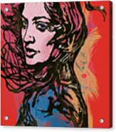 Madonna Pop Stylised Art Sketch Poster Acrylic Print