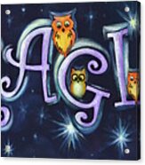 Magic With Owls Acrylic Print
