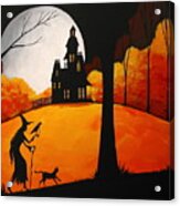 Magical Friends - Witch Silhouette Acrylic Print