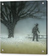 Man In Nature - Winter Acrylic Print