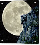 Man In The Moon Meets Old Man Of The Mountain Vertical Acrylic Print