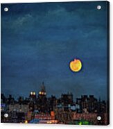 Manhattan Moonrise Acrylic Print