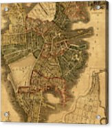 Map Of Boston 1814 Acrylic Print