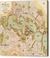 Map Of Canberra 1913 Acrylic Print