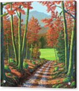 Maple Forest Road Acrylic Print