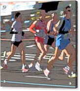 Marathon Runners Ii Acrylic Print