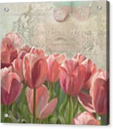Marche Aux Fleurs 3 - Butterfly N Tulips Acrylic Print