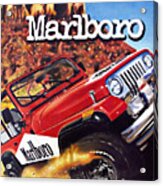 Marlboro Wrangler Vintage Painting Acrylic Print