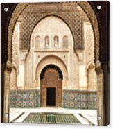 Marrakesh Classic Islamic Design Ben Youssef Madrasa Acrylic Print
