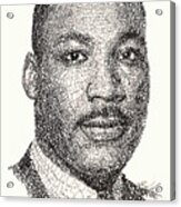 Martin Luther King Jr Acrylic Print