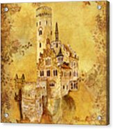 Medieval Golden Castle Acrylic Print