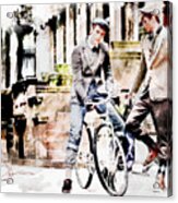 Men On Bikes Acrylic Print