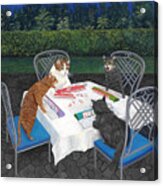 Meowjongg - Cats Playing Mahjongg Acrylic Print