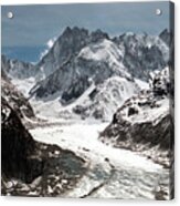 Mer De Glace - Mont Blanc Glacier Acrylic Print