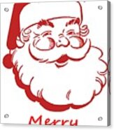 Merry Christmas Santa Claus Vertical Acrylic Print