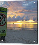 Miami Beach Sunrise Acrylic Print