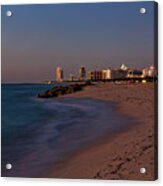 Miami Beach Twilight Acrylic Print