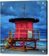 Miami - South Beach Lifeguard Stand 005 Acrylic Print