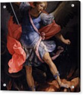 Archangel  Michael Defeated Satan Acrylic Print