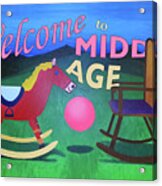 Middle Age Birthday Card Acrylic Print
