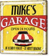 Mike's Garage Acrylic Print