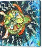 Mom There Is A Turtle In The Swimming Pool Ii Acrylic Print
