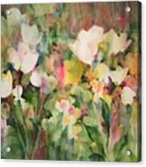 Monet's Tulips Acrylic Print