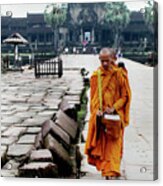 Monks Angkor Wat Acrylic Print