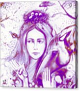 Month May Allegory. Lavender Acrylic Print