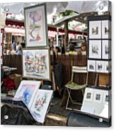 Montmarte Paris Art On The Street Acrylic Print