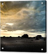 Moody Sky, Dungeness Beach Acrylic Print