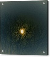 Moon In Silhouette Acrylic Print