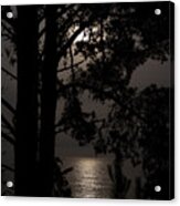 Moonlight Over The Pacific Acrylic Print