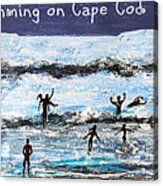 Moonlight Swimming On Cape Cod Acrylic Print