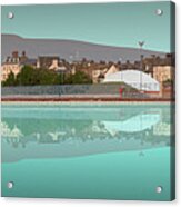 Morecambe East 2 - Aqua Acrylic Print