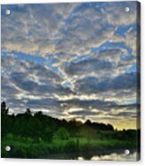 Morning Clouds Over Glacial Park's Nippersink Creek Acrylic Print