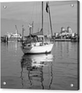 Morning Float In Black And White Acrylic Print