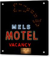 Motel Neon Sign Acrylic Print