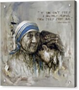 Mother Teresa Portrait Acrylic Print