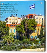Mount Of Olives Vista Acrylic Print