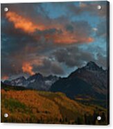 Mount Sneffels Sunset During Autumn In Colorado Acrylic Print