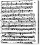 Mozart Piano Sonata In A Minor Acrylic Print