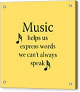 Music Expresses Words Acrylic Print