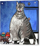 My Fat Cat On Medical Catnip Acrylic Print