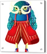 My Owl Red Pants Acrylic Print